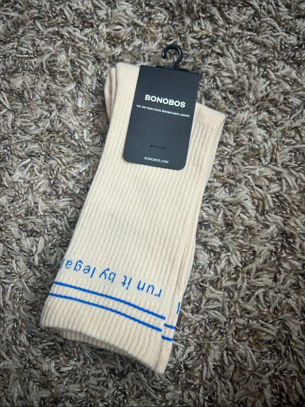 Bonobos Tube Sock Beige Run It By Legal NWT